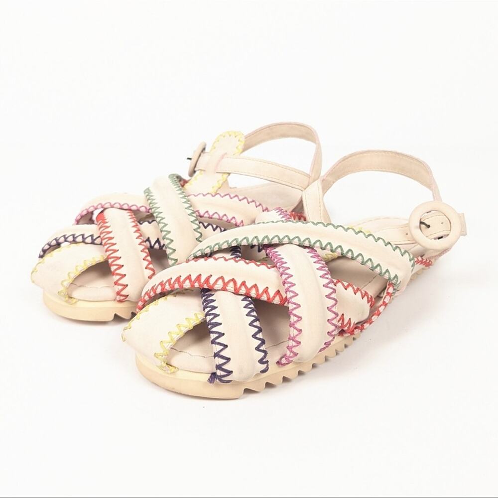 Farm Rio Multi-Color Synthetic Zig Zag Sandal Siz… - image 1